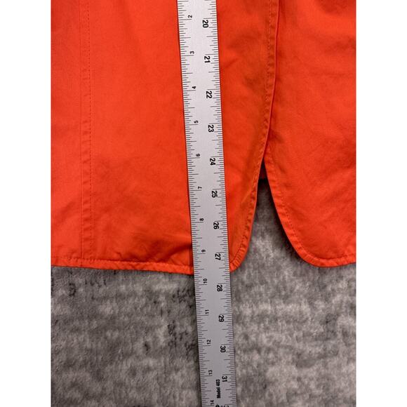 Lafayette 148 Jacket 12 Womens Orange Nylon Ruched Sleeve Blazer - Picture 6 of 8